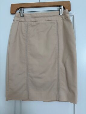 WHBM Classic Beige Pencil Skirt - Women's Tailored Skirt 0p